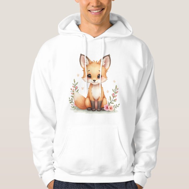 Adorable Niedliche Fox Hoodie für Tierfreunde (Vorderseite)