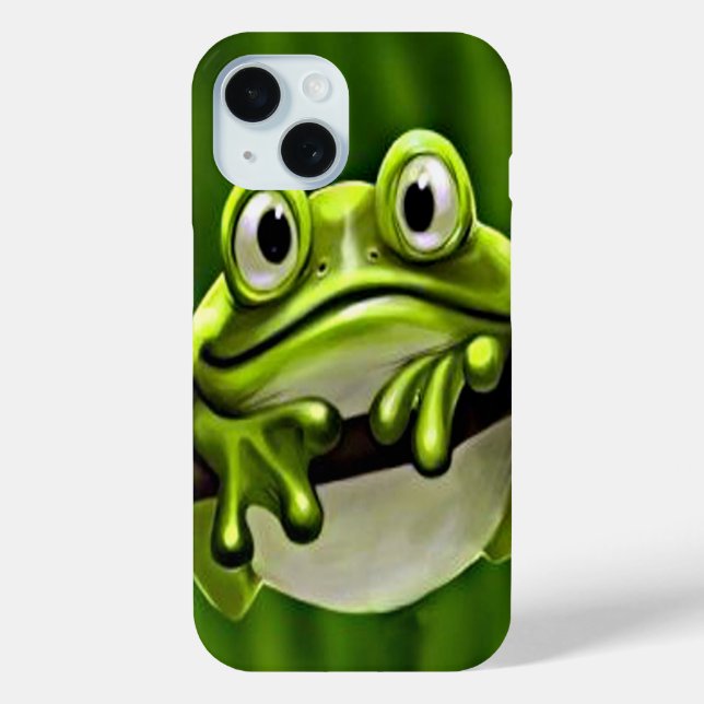 Adorable Niedliche Lächeln Grünen Frosch im Baum Case-Mate iPhone Hülle (Rückseite)