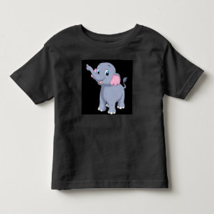 Adorable Niedliche Liebe Elefantenbild gedruckt Kleinkind T-shirt