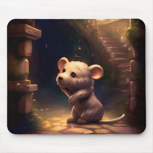 Adorable Niedliche Maus Mousepad (Vorne)