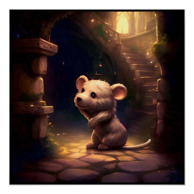 Adorable Niedliche Maus Poster (Vorderseite)