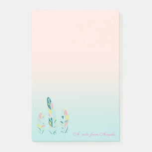 Adorable Niedliche Moderne Girly Feathers Post-it Klebezettel
