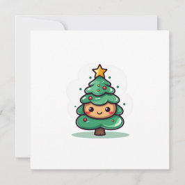 Adorable Niedliche Weihnachtsbaumfigur Feiertagskarte
