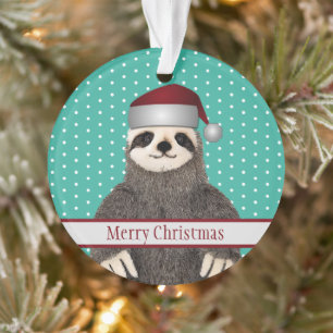 Adorable Noël Père Noël Sloth mignonne animal e