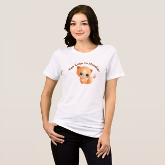 Adorable Orange Kitten Design Tri-Blend Shirt