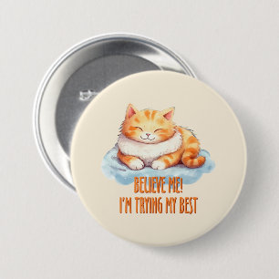 Adorable Orange Tabby Cat - Ich versuche mein Best Button