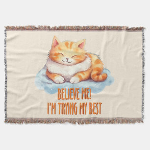 Adorable Orange Tabby Cat - Ich versuche mein Best Decke