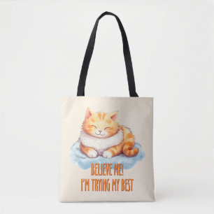 Adorable Orange Tabby Cat - Ich versuche mein Best Tasche