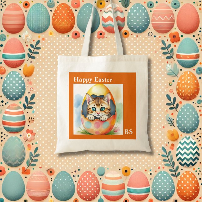 Adorable Osterkätzchen im farbenfrohen Ei Tragetasche (Von Creator hochgeladen)