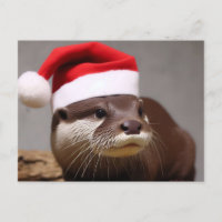 Adorable Otter-Weihnachtsmannmütze