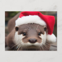 Adorable Otter-Weihnachtsmannmütze