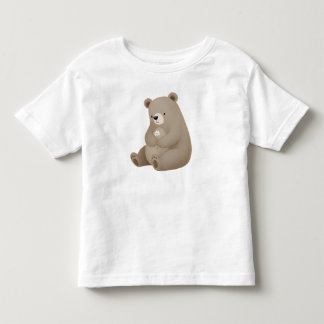 Adorable Ours Brun à la Marguerite – Illustration Kleinkind T-shirt
