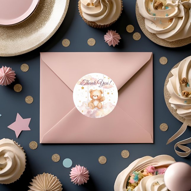 Adorable Ours En Teddy - Sticker Merci (Créateur téléchargé)