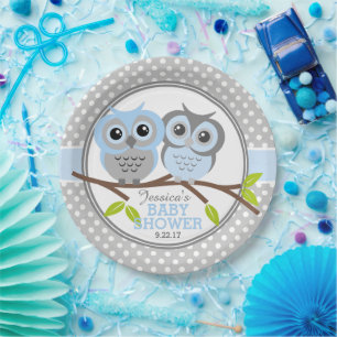 Adorable Owls Baby Dusche Pappteller