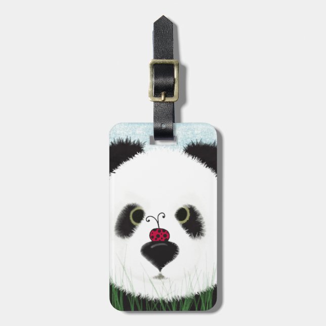 Adorable Panda Bear Gepäckanhänger (Vorderseite vertikal)
