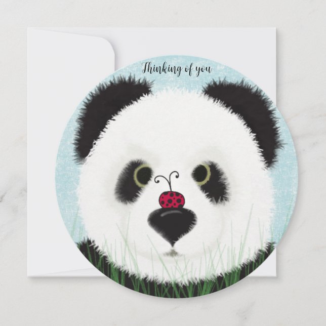 Adorable Panda Bear Karte (Vorderseite)