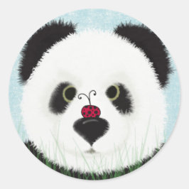 Adorable Panda Bear Runder Aufkleber