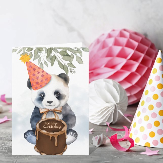 Adorable Panda Birthday Card Karte (Von Creator hochgeladen)