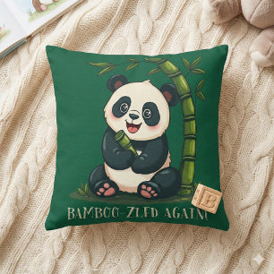 Adorable Panda Hugging Bamboo Niedlicher Cartoon G Kissen