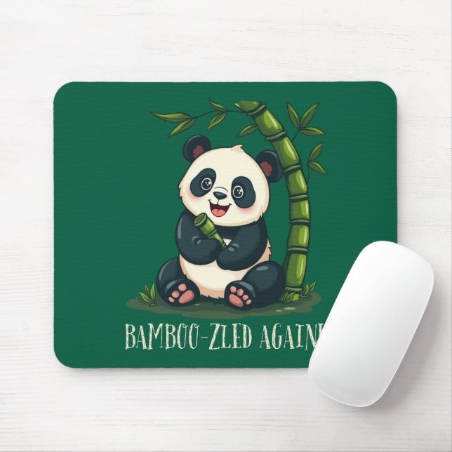 Adorable Panda Hugging Bamboo Niedlicher Cartoon G Mousepad (Mit Mouse)