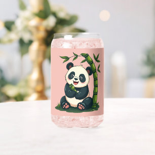 Adorable Panda Hugging Bamboo Niedlicher Cartoon K Dosenglas