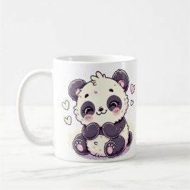 Adorable Panda mit süßer Ruhe Kaffeetasse