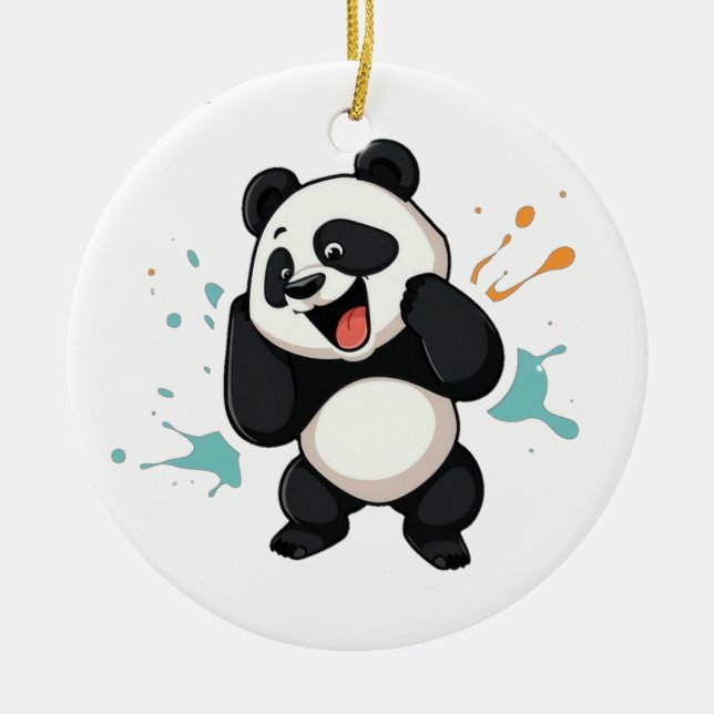 Adorable Panda Pendant - Eine charmante Touch für  Keramik Ornament (Vorne)