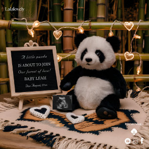 Adorable Panda Plushie Faire-part de grossesse
