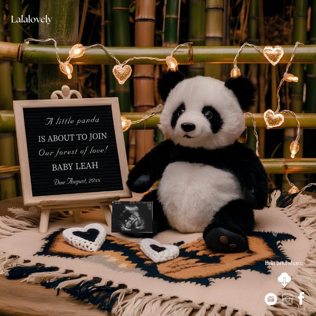 Adorable Panda Plushie Pregnancy Ankündigung (Von Creator hochgeladen)