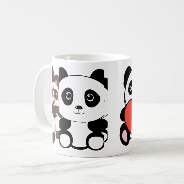 Adorable Panda Tasse - Ideal für Tierfreunde (Vorderseite Links)