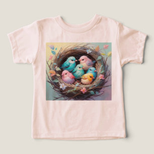 Adorable Pastel Baby Birnen in einem Blumengarten
