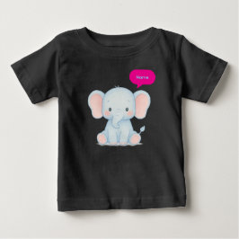 Adorable Pastel Baby Elephant Illustration Baby T-shirt