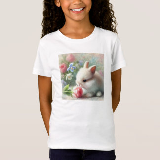 Adorable Pastel Bunny mit Daisis - T - Shirt