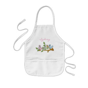 Adorable Pastel-farbene Eichhörnchen Personalisi Kinderschürze