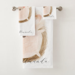 Adorable pastel safari mignon monogramme pour fill