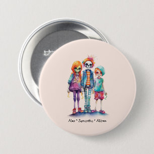 Adorable Pastel Zombie Trio - Niedliches Halloween Button