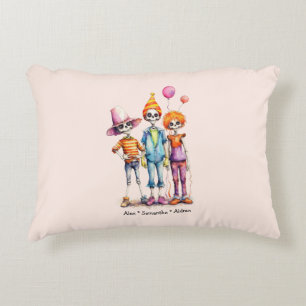 Adorable Pastel Zombie Trio - Niedliches Halloween Dekokissen