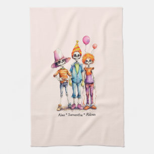 Adorable Pastel Zombie Trio - Niedliches Halloween Geschirrtuch