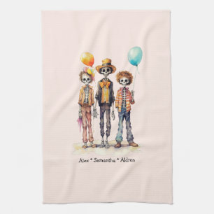 Adorable Pastel Zombie Trio - Niedliches Halloween Geschirrtuch