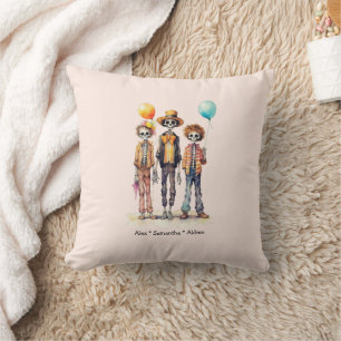 Adorable Pastel Zombie Trio - Niedliches Halloween Kissen