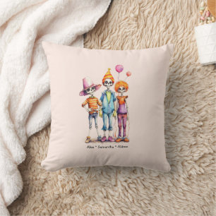 Adorable Pastel Zombie Trio - Niedliches Halloween Kissen