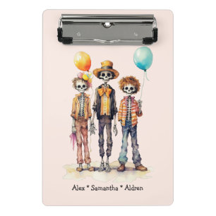 Adorable Pastel Zombie Trio - Niedliches Halloween Mini Klemmbrett