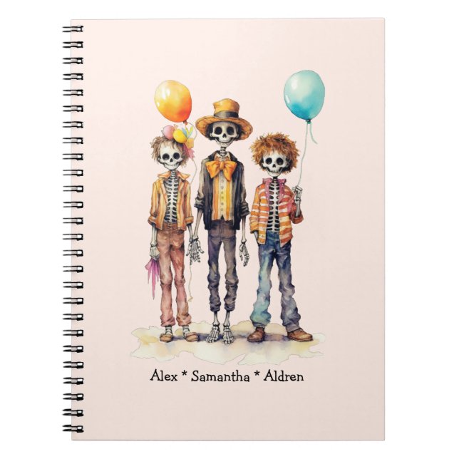 Adorable Pastel Zombie Trio - Niedliches Halloween Notizblock (Vorderseite)