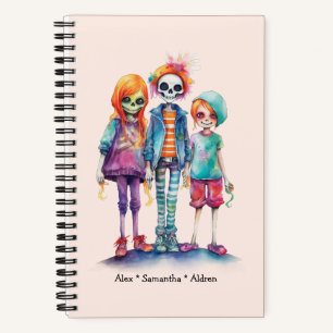 Adorable Pastel Zombie Trio - Niedliches Halloween Notizbuch
