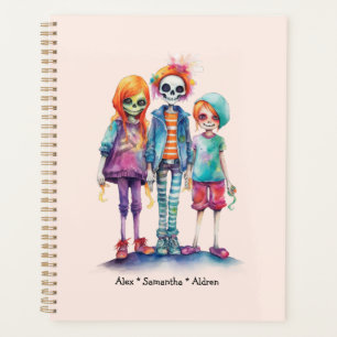 Adorable Pastel Zombie Trio - Niedliches Halloween Planer