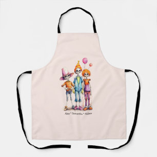 Adorable Pastel Zombie Trio - Niedliches Halloween Schürze