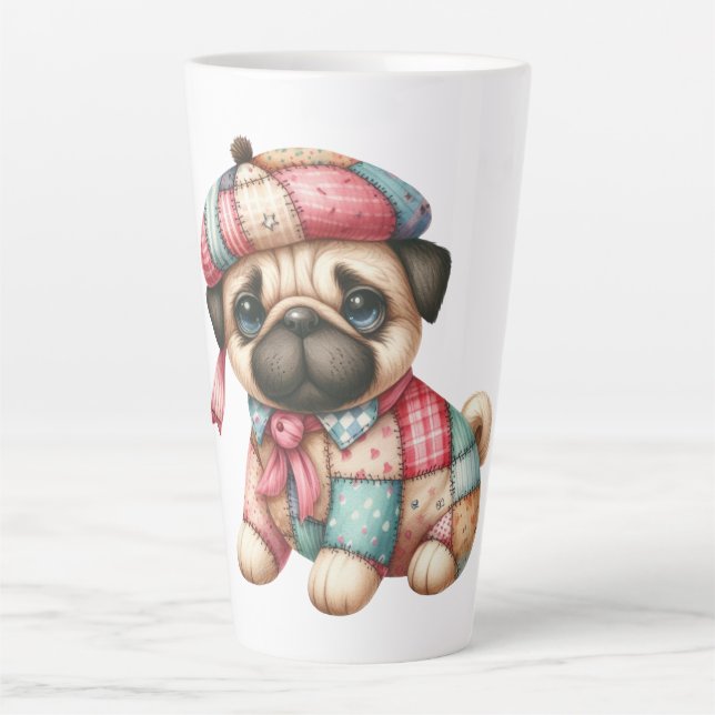 Adorable Patchwork Dog #10 Milchtasse (Vorderseite)