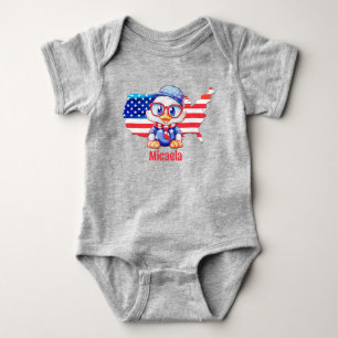 Adorable Patriotic Baby Strampler