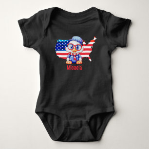 Adorable Patriotic Baby Strampler