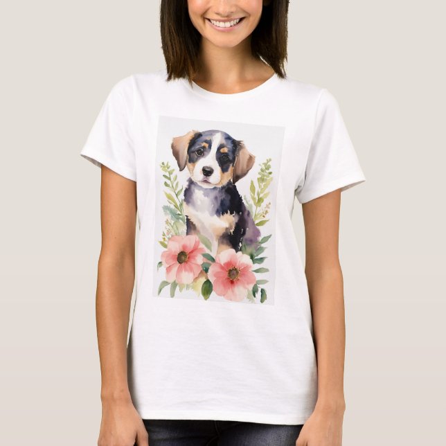"Adorable Paws: Puppy Liebe T-Shirt" T-Shirt (Vorderseite)